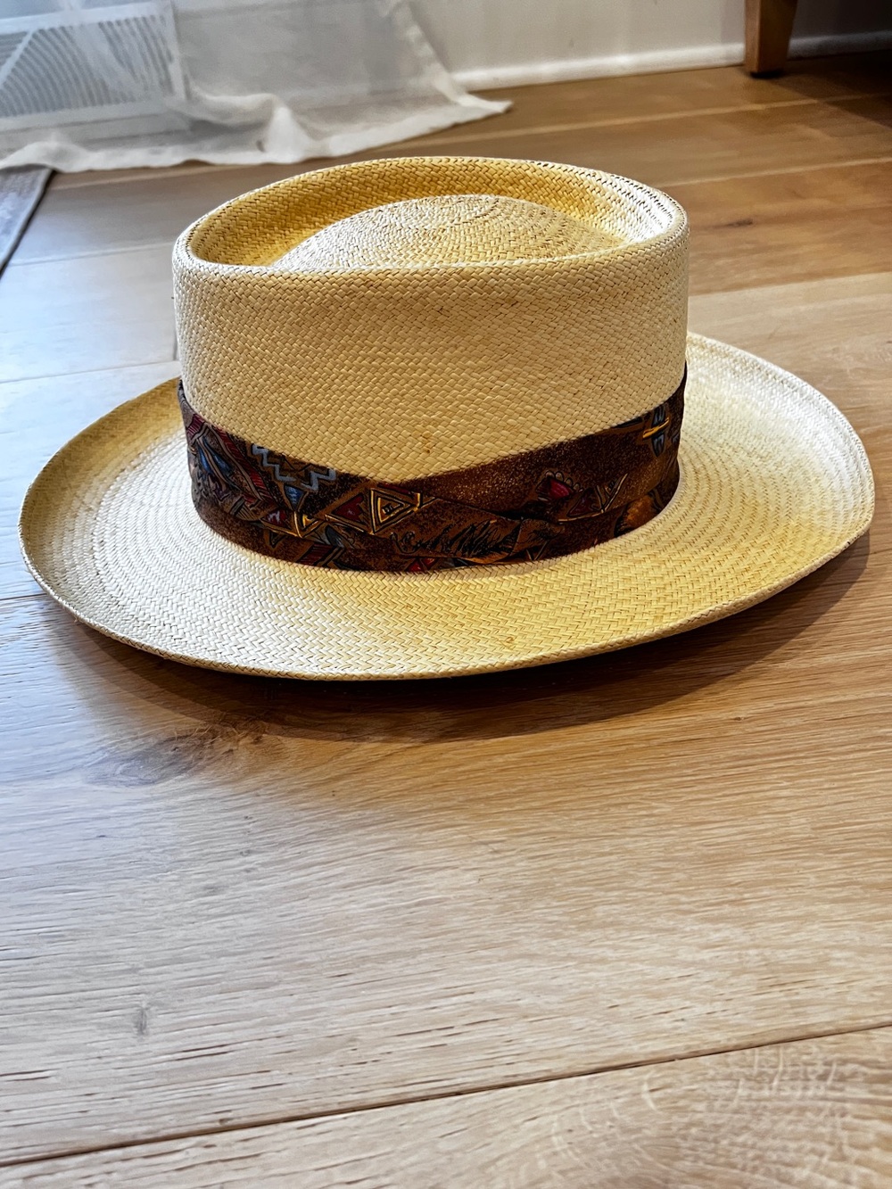Bailey Panama Straw Gambler Hat Large Made in USA